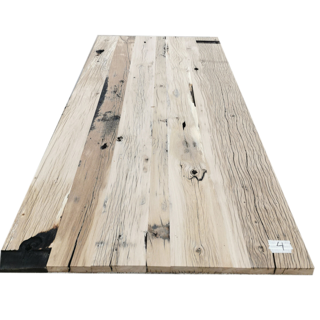 Houtmerk -  Massief houten werkblad 218x103cm - Oud Eiken Wagondelen - SALE Werkbladen Houtmerk   