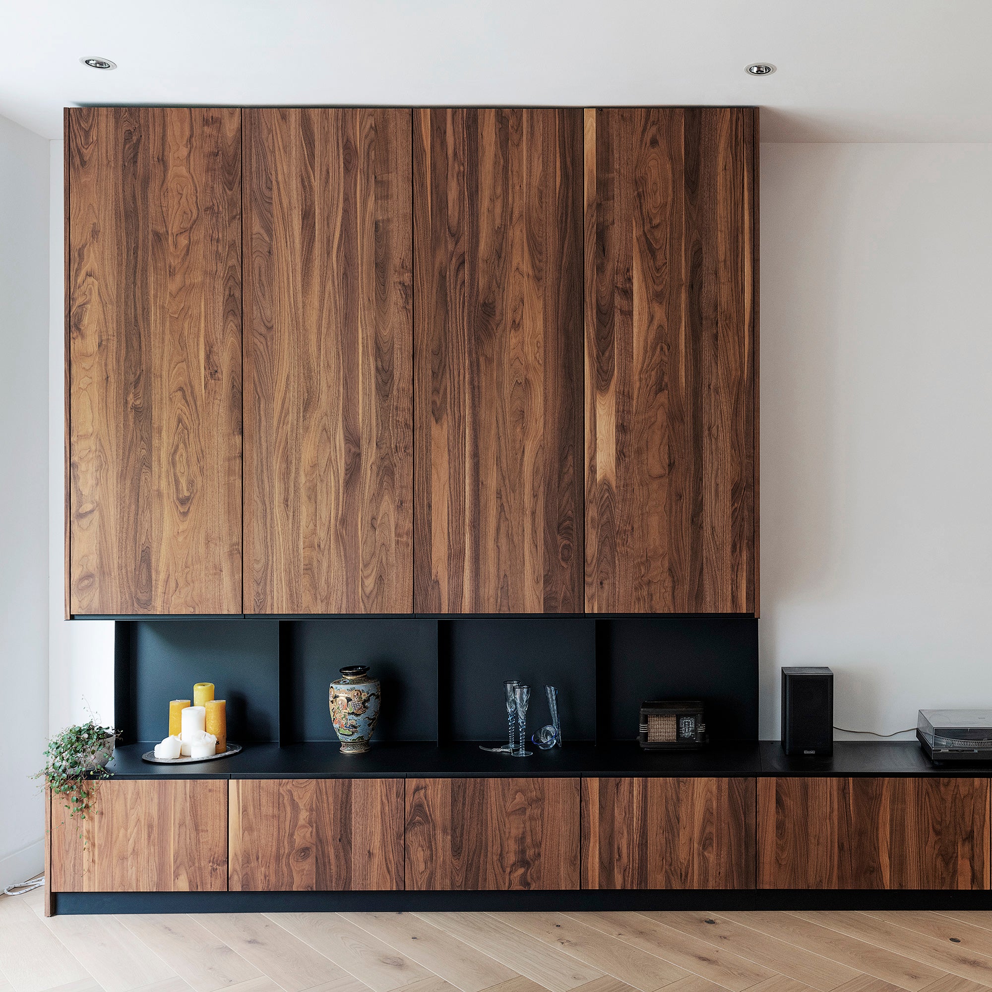 Houtmerk Domus® - Haardmeubel - Massief hout met plaatstaal Haardmeubels Houtmerk