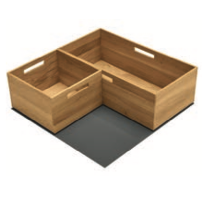 Houtmerk Caseline - Eiken vakken met slipmat voor lade of binnenlade - Hettich lades  Houtmerk   