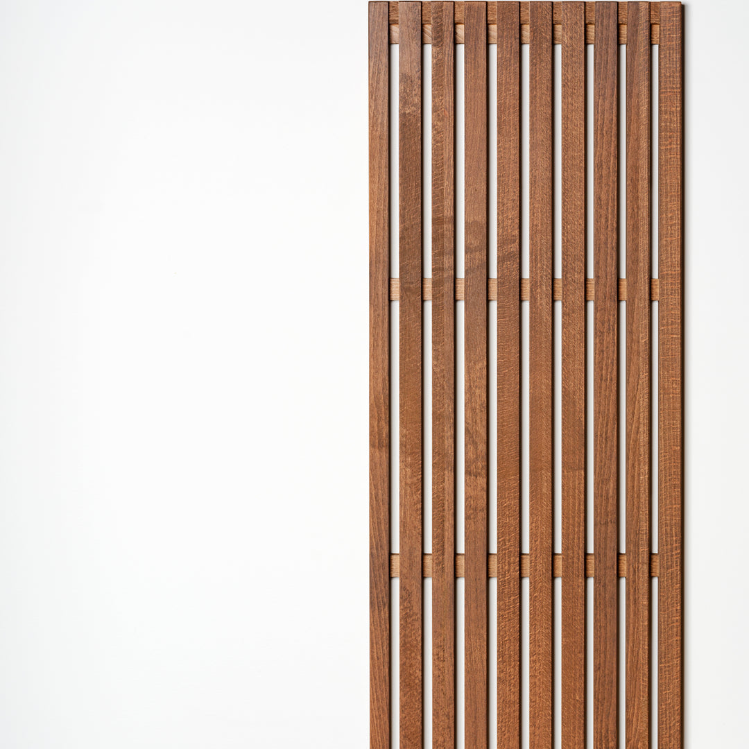Houtmerk - Houten Roomdivider Stiletto - Met schuifrails wandmontage van 235cm tot 265cm hoog Roomdividers Houtmerk   