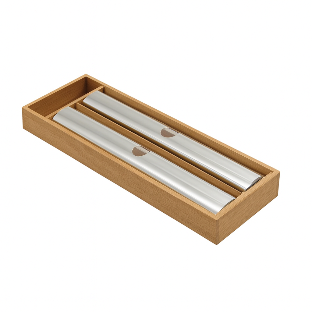 Houtmerk Caseline - Eiken rolhouders voor lade of binnenlade - Hettich lades Houtmerk