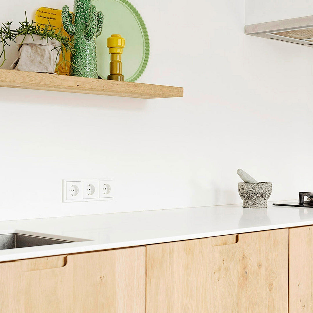 Massief eiken wandplank 75cm - SALE-Houtmerk-SALE Massief houten Wandplank met blinde bevestiging