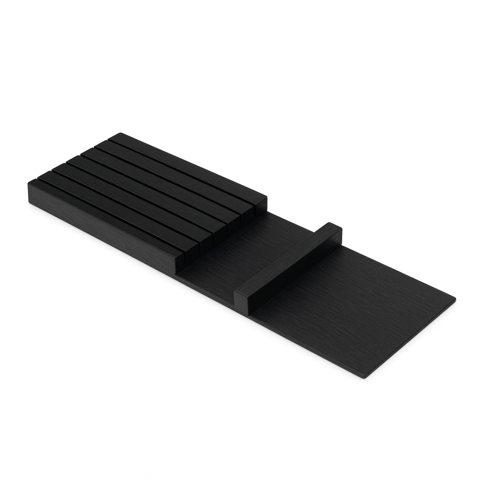 Houtmerk Caseline - Zwart houten messenhouder voor lade of binnenlade - Hettich lades Houtmerk