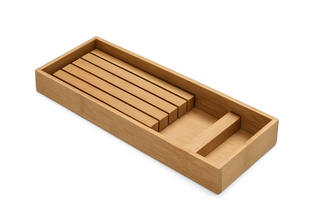 Houtmerk Caseline - Eiken messenhouder voor lade of binnenlade - Hettich lades Houtmerk