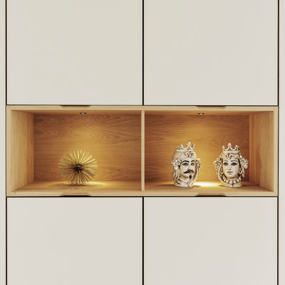Houtmerk Ratio® - Vakkenkast Spatio - Horizontaal open vak massief hout Kasten Houtmerk   