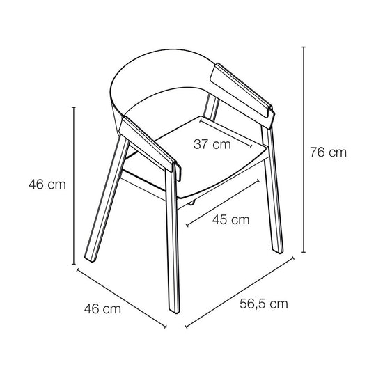 Muuto - Cover Chair - Stoel Stoelen Muuto   