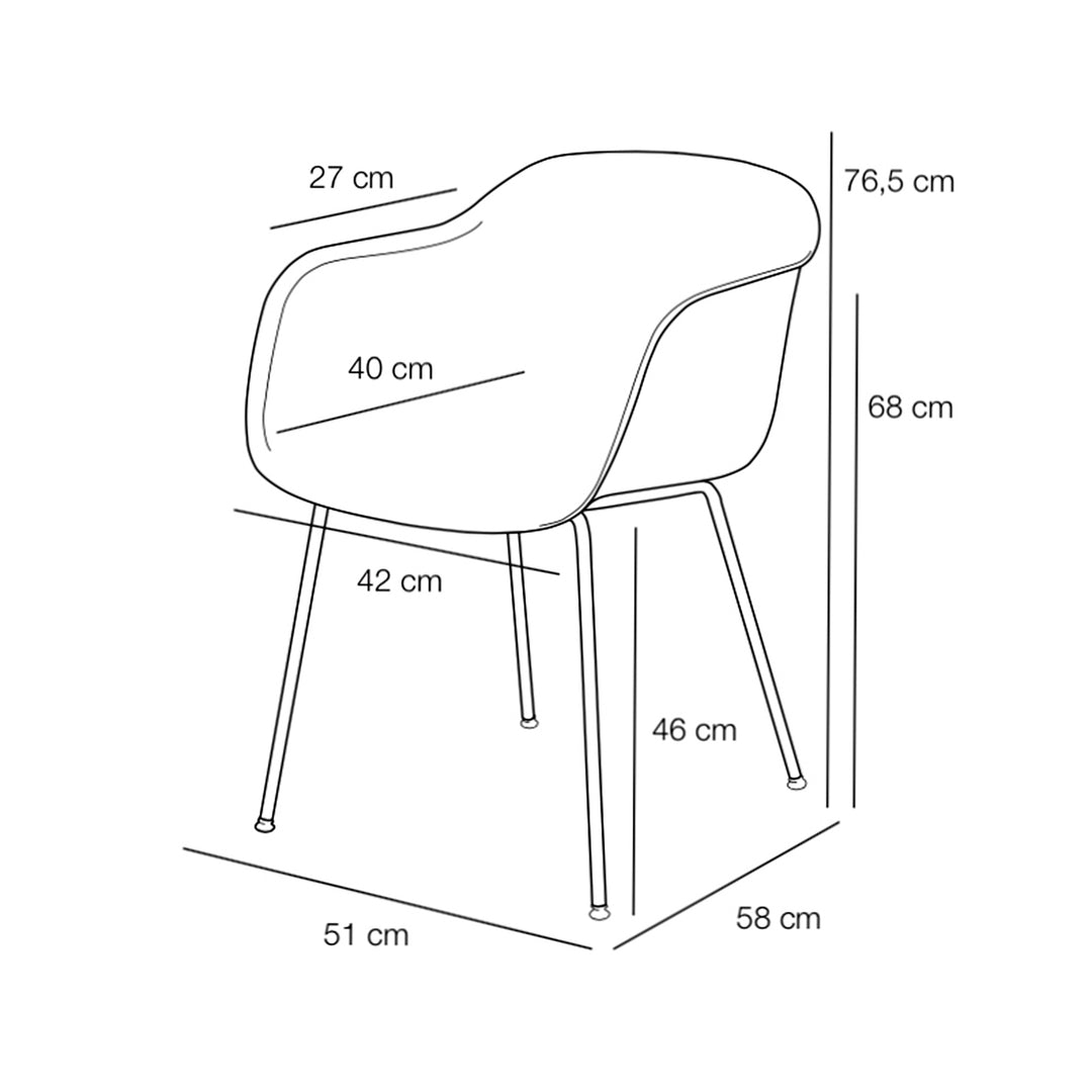 Muuto - Fiber Chair Wood Base - Stoel met Houten Onderstel Stoelen Muuto   