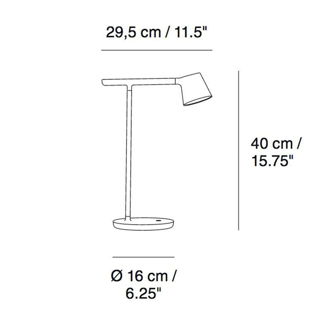 Muuto - Tip Lamp - tafellamp of bureaulamp Lampen Muuto   