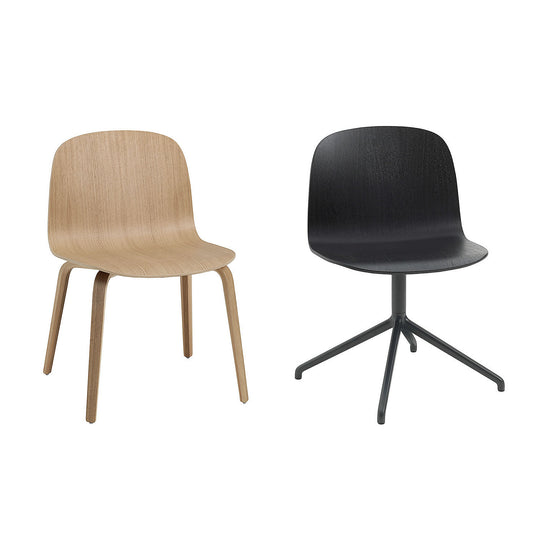 Muuto - Visu Wide Chair - Stoel houten onderstel Stoelen Muuto   